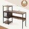 Costway Computer Desk with Bookshelf Large Wide Desktop Storage Shelves Metal Frame